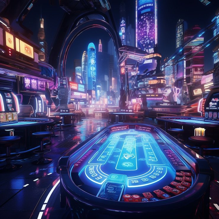 Meja permainan live casino dengan pemain dan dealer profesional secara virtual